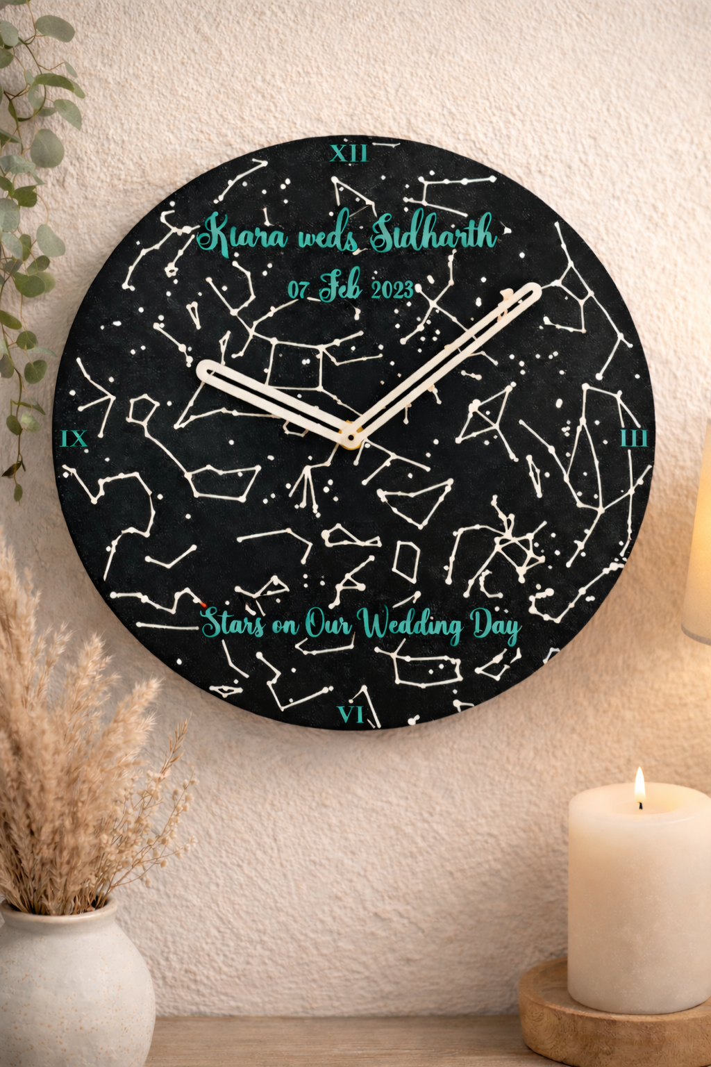 Personalized Star Map Clock