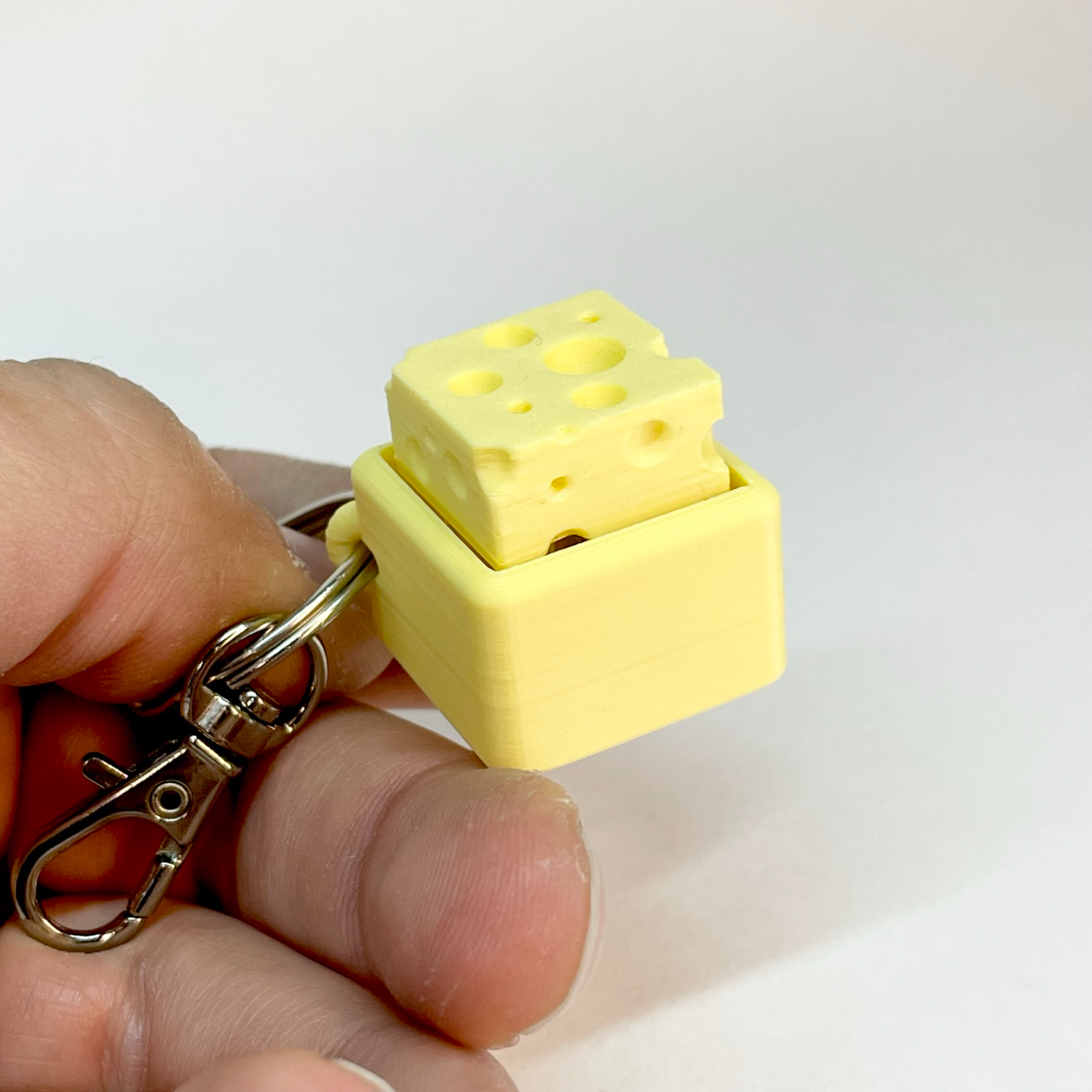 Cheesy Key Clicker Keychain