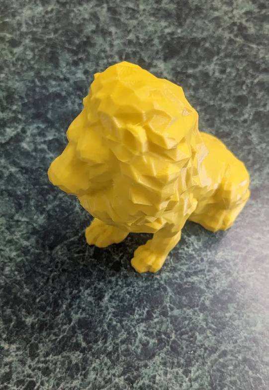 Low Poly Lion Figurine – Modern Geometric Decor