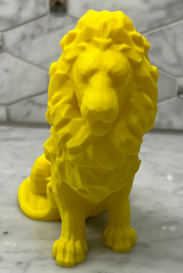 Low Poly Lion Figurine – Modern Geometric Decor