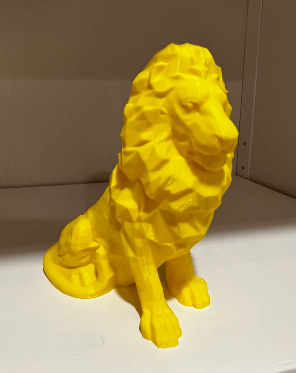 Low Poly Lion Figurine – Modern Geometric Decor