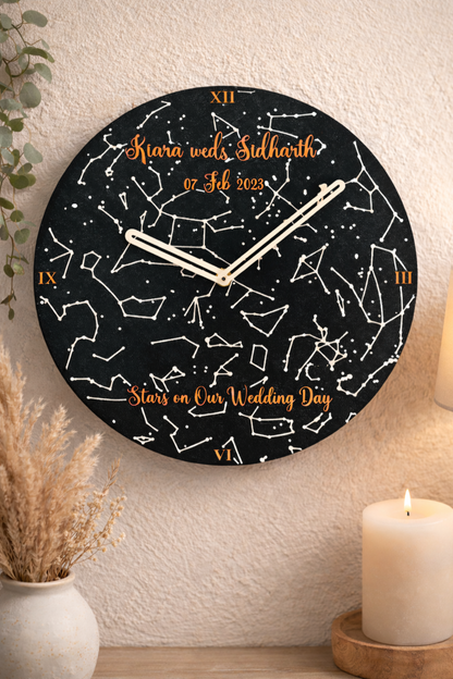 Personalized Star Map Clock
