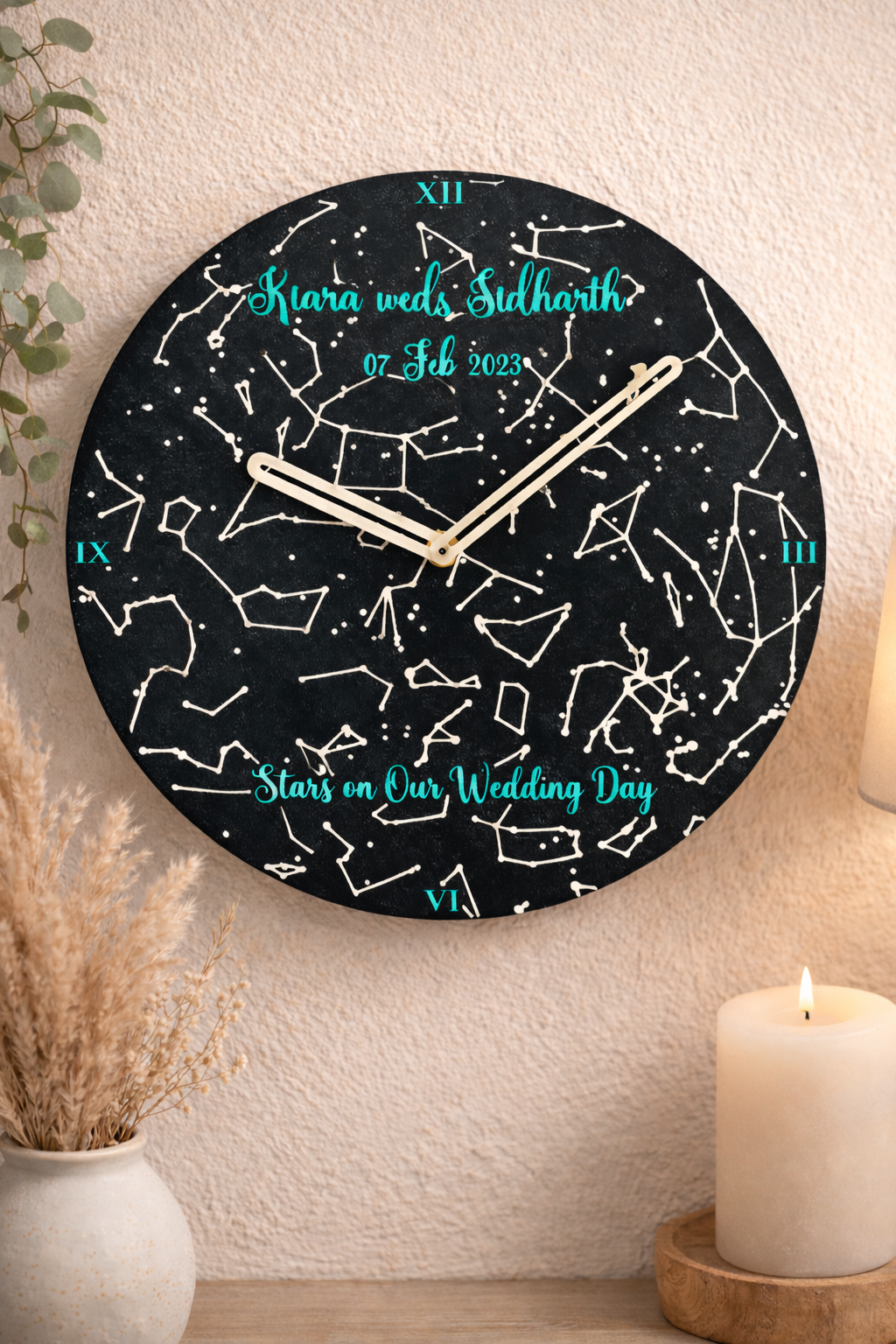 Personalized Star Map Clock